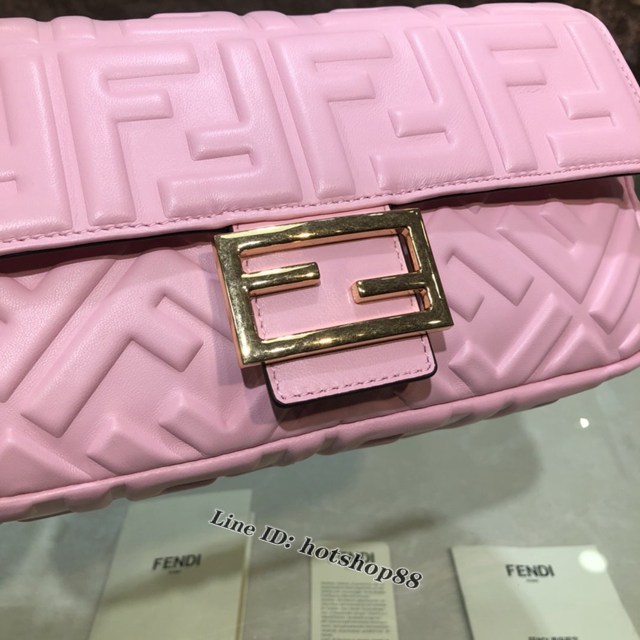 FENDI精品女包 芬迪BAGUETTE中號羊皮手袋 Fendi 0191M迷你肩背斜挎包 fdzg2540